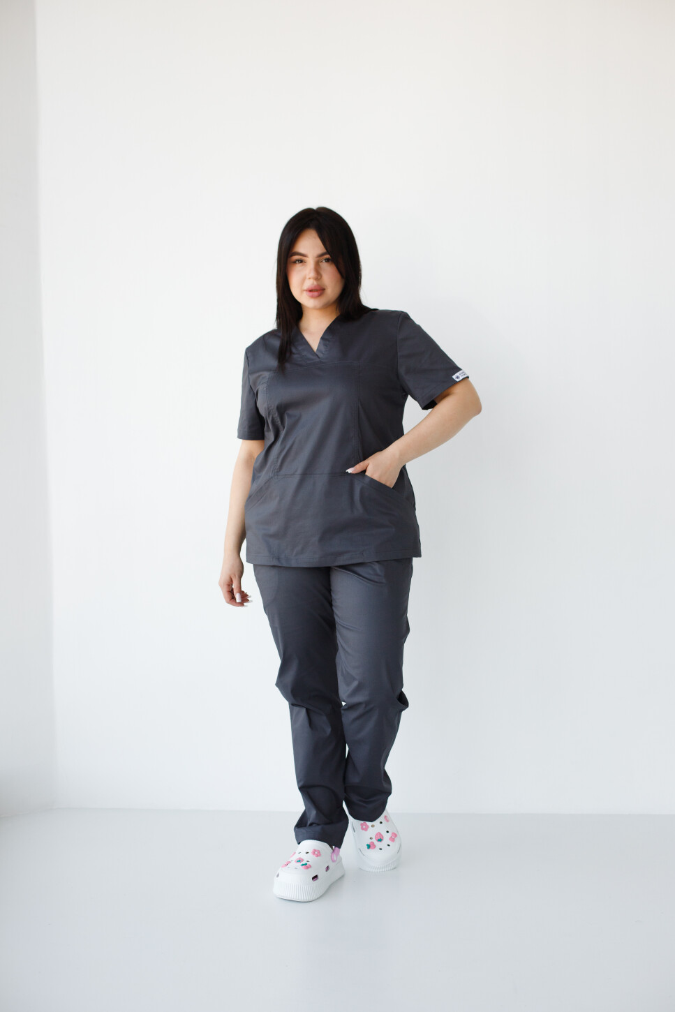 Women's medical suit Topaz dark blue Elite Stretch 488-406-705 / 492-406-705(6624458) фото 7