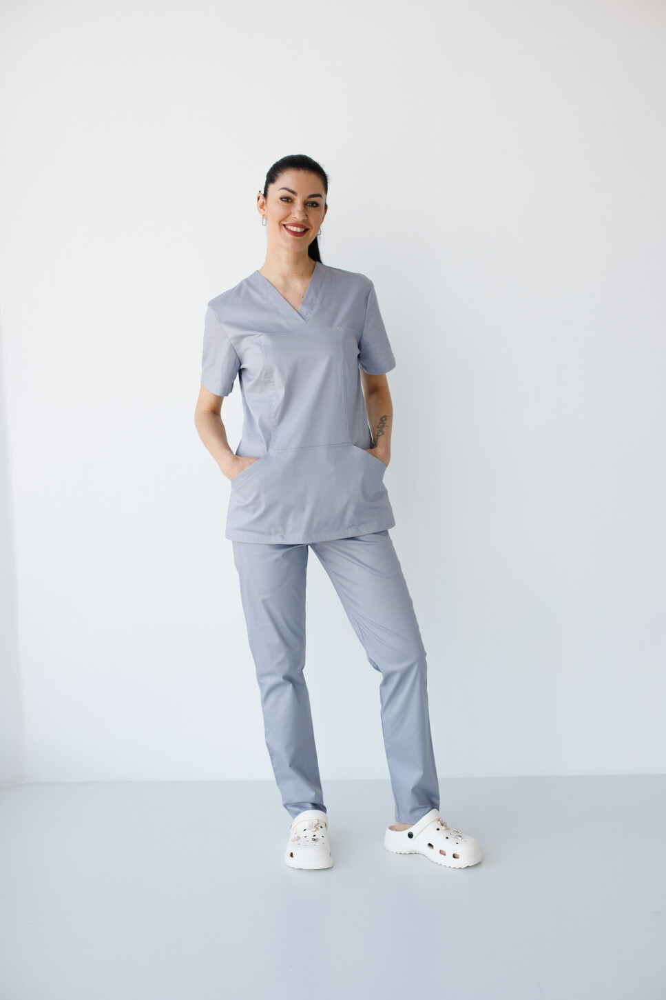 Women's medical suit Topaz gray Elite Stretch 488-328-705 / 492-328-705 (6624451) фото 1
