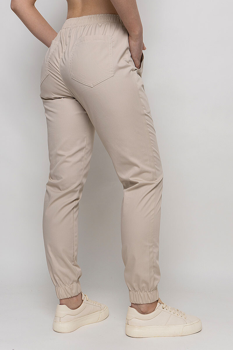 Медицинские джоггеры Афина женские 4 кармана. Крем. COTTON (5436978) фото 2