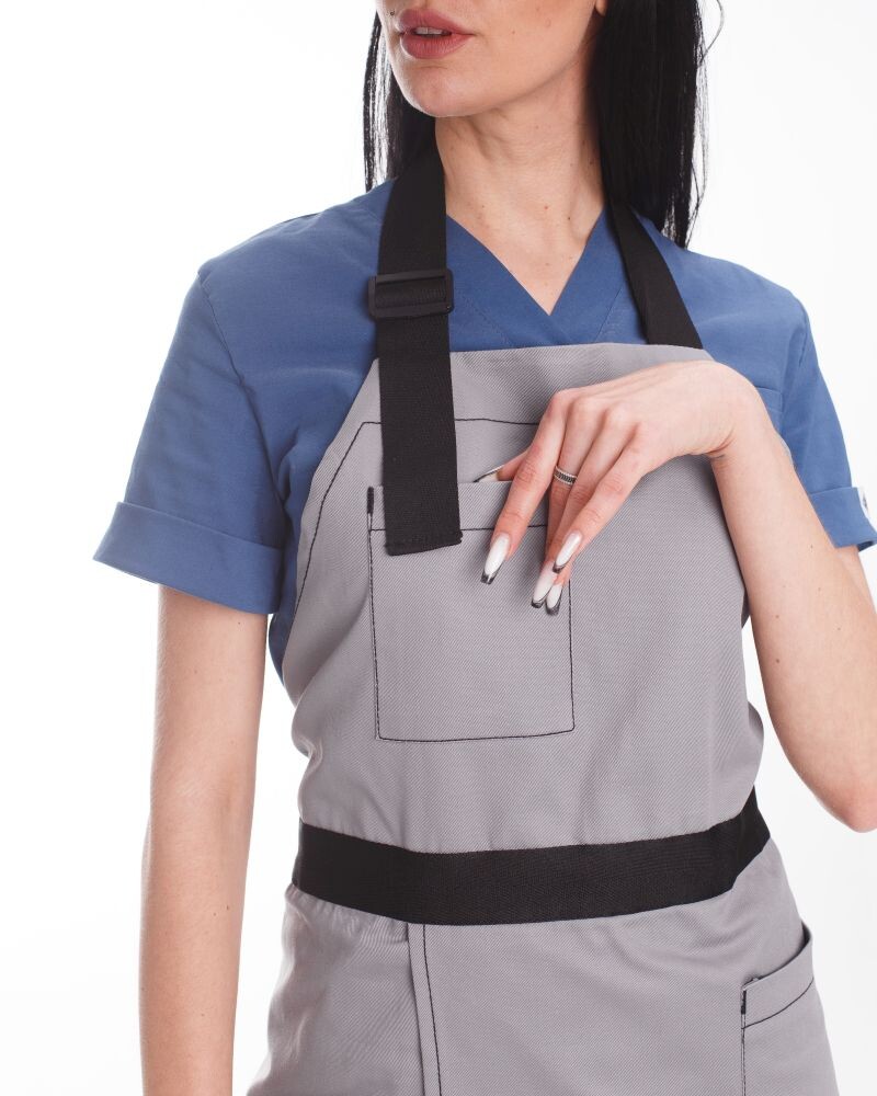 Professional water-repellent apron Florence grey 173-328-909 (6613853) фото 5