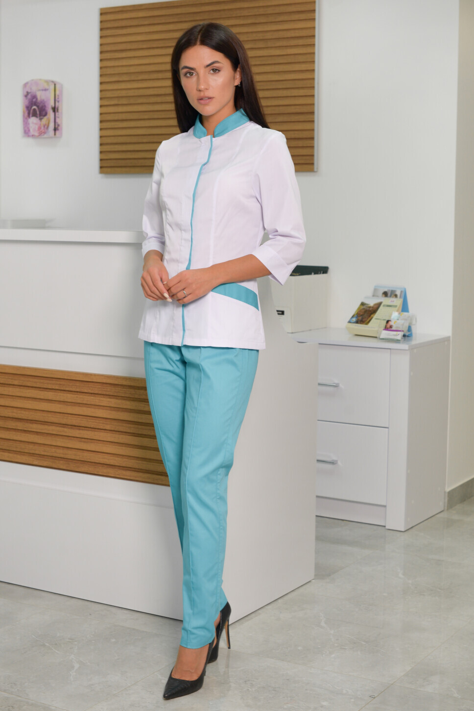 Medical trousers female "Aurora" mint (534253) фото 1