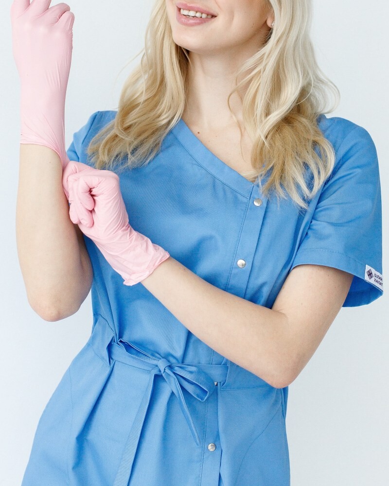 Medical tunic for women Naomi blue 151-333-679 (6613948) фото 3