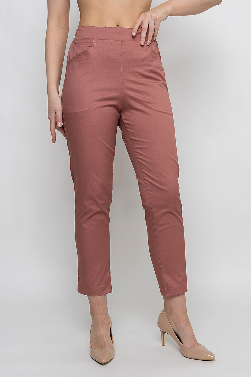 Trousers 7/8 medical, Milana-stretch. Dry rose (5436991) фото 2