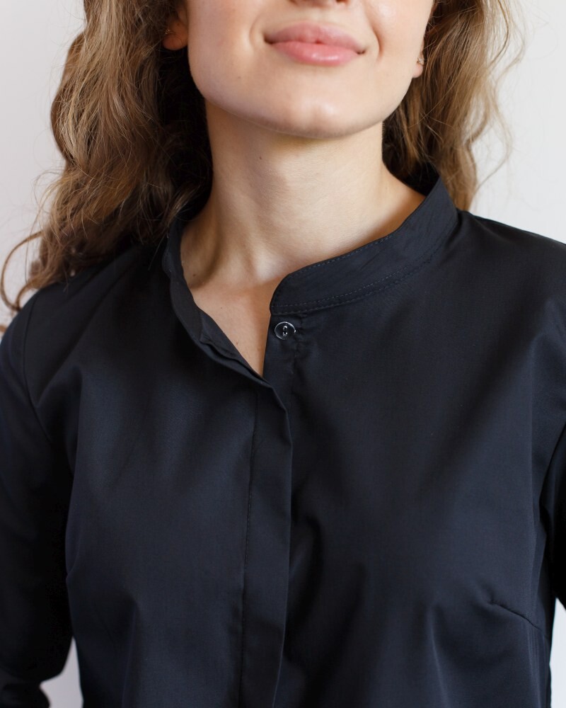 Medical shirt women's Stefania black 402-321-821 (6613519) фото 4