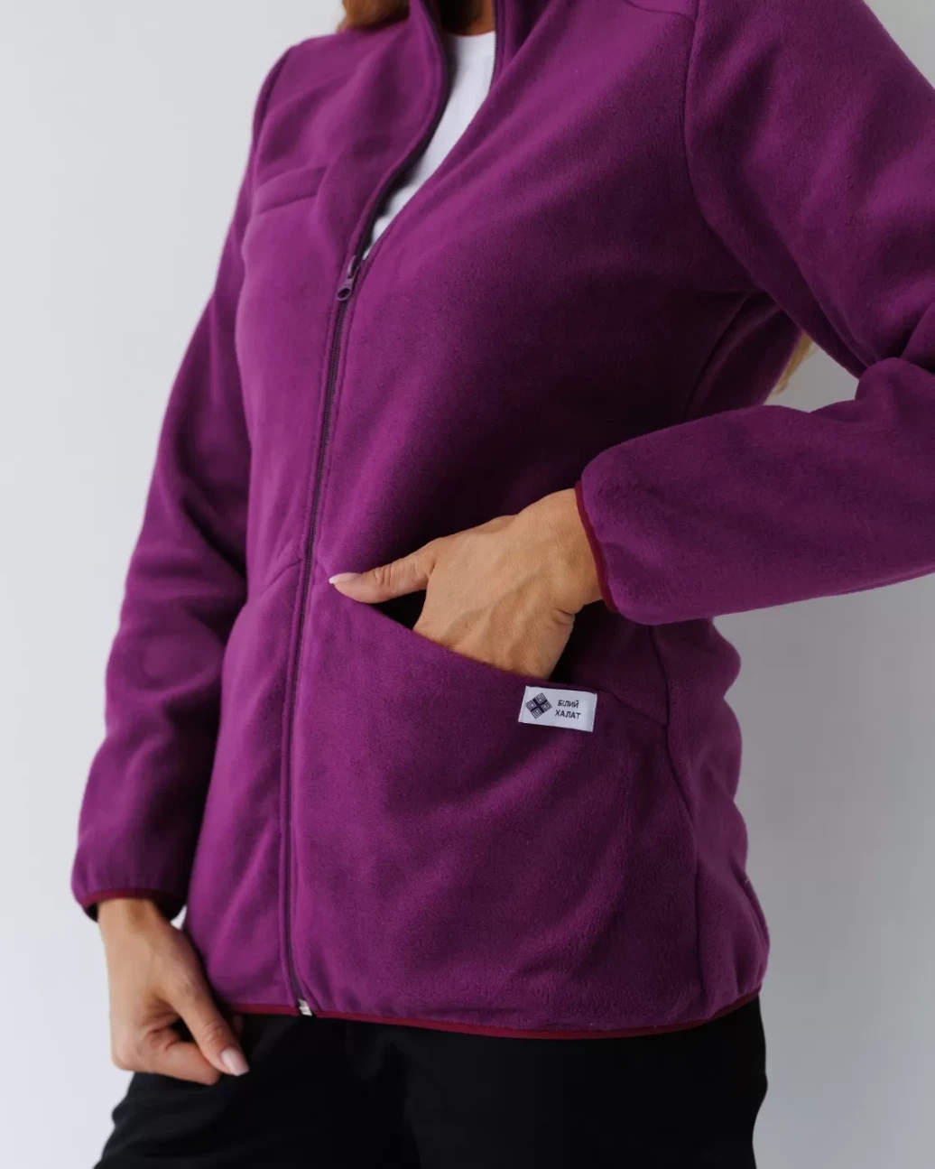 Medical sweatshirt women's fleece Dakota purple 406-335-842 (6637728) фото 4