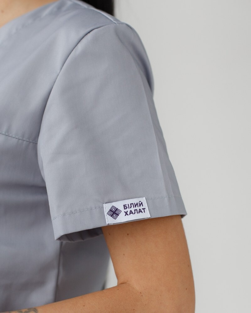 Medical shirt women's Topaz gray 164-328-705 / 386-328-705 (6613496) фото 5
