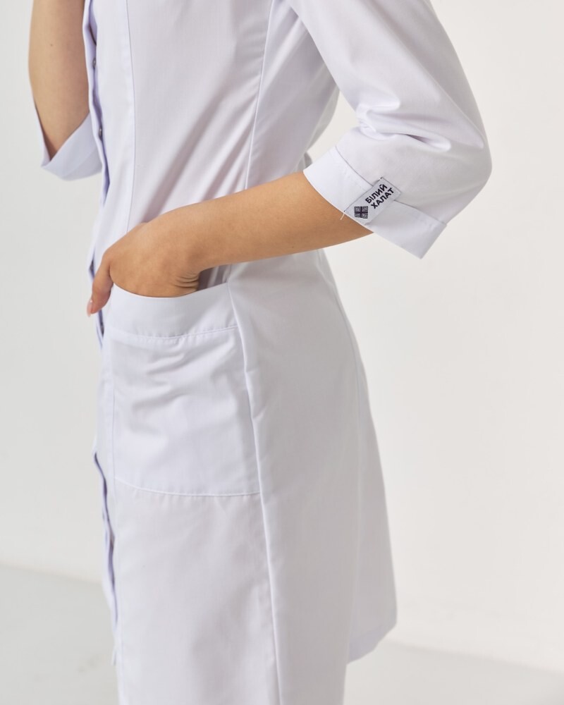 Medical coat for women Sakura white 160-324-678 / 310-324-679  (6613581) фото 8