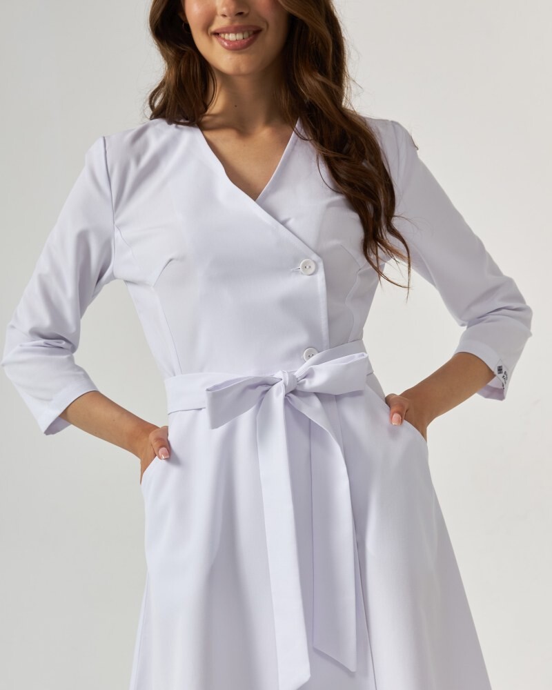 Medical gown for women Provence white 178-324-677 (6613945) фото 4