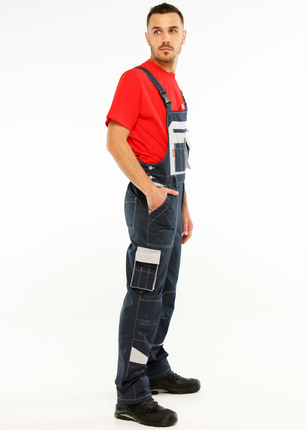 Suit worker "ULTRA" blue - semi-overalls with a jacket (1236) фото 2