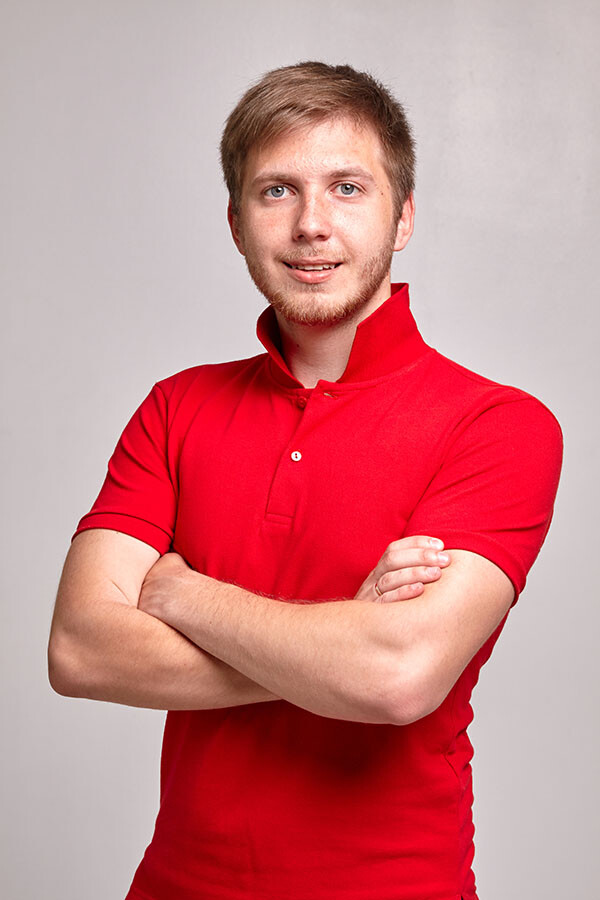 Футболка поло мужская красная медицинская POLO M (544597) фото 2