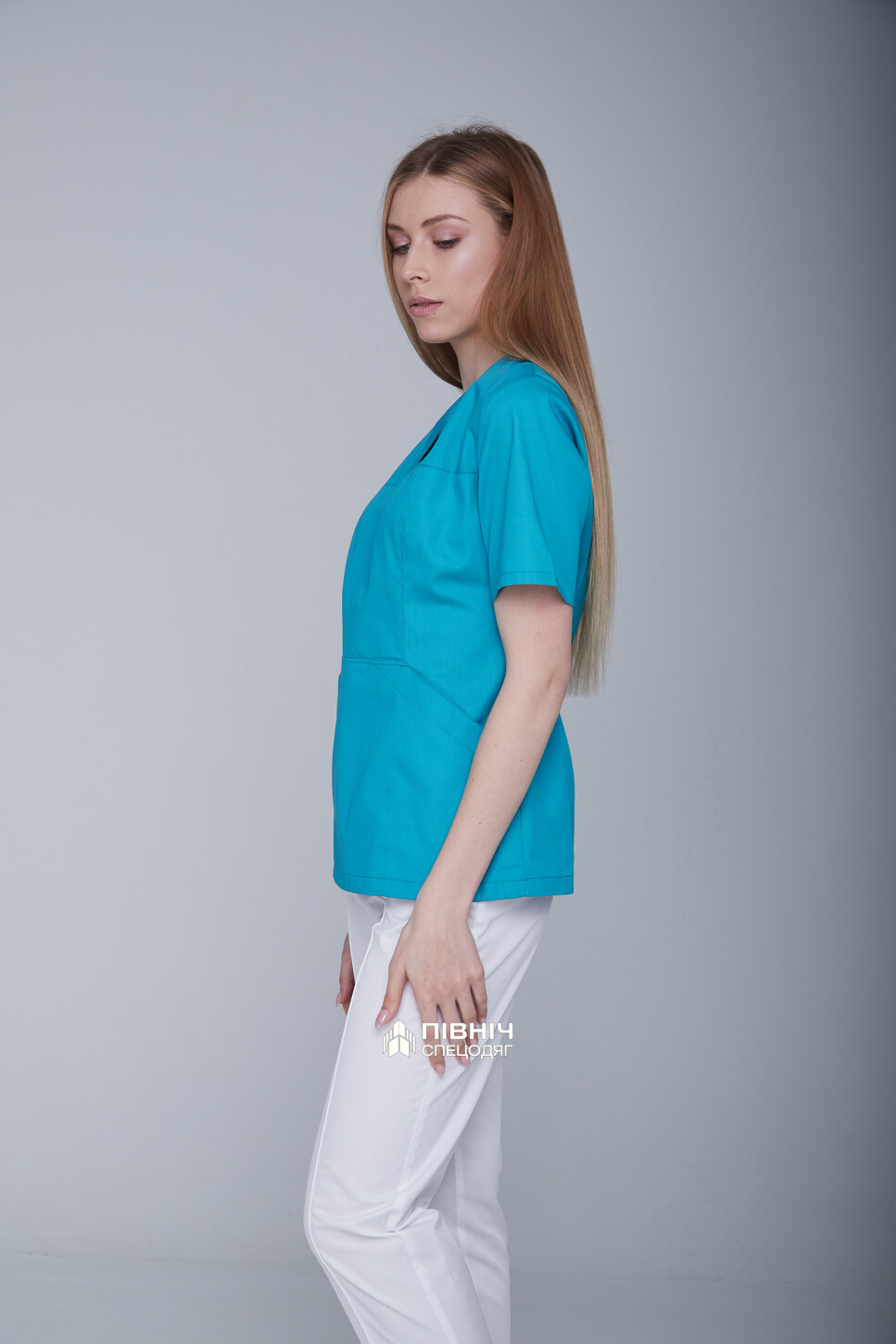 Блуза медицинская женская "МАРИЯ" бирюзовая (3399152) фото 7