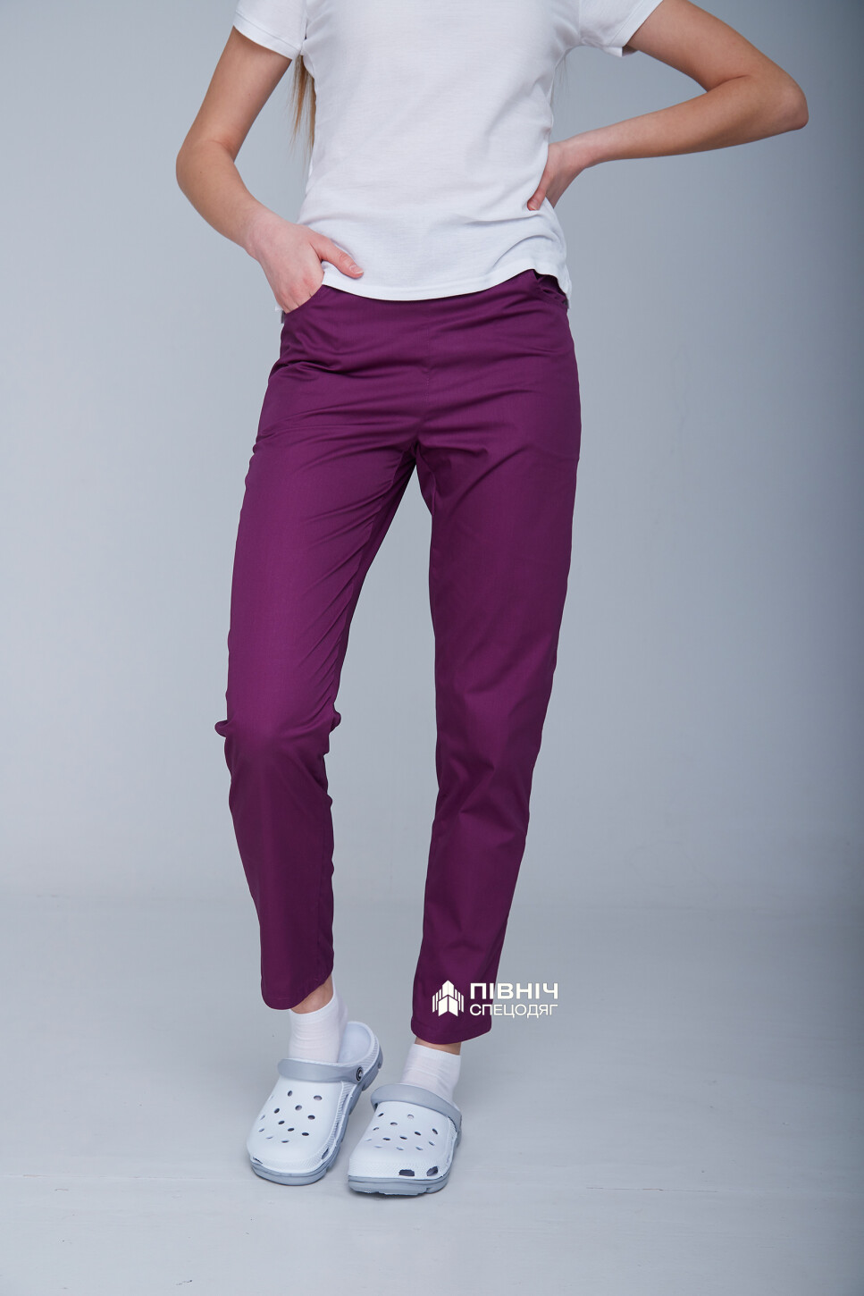 Women's medical trousers "Francesca" purple (3399102) фото 14