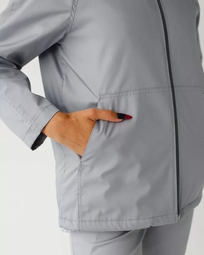 Medical jacket women's Atlanta grey 522-328-842 (6637345) фото 4