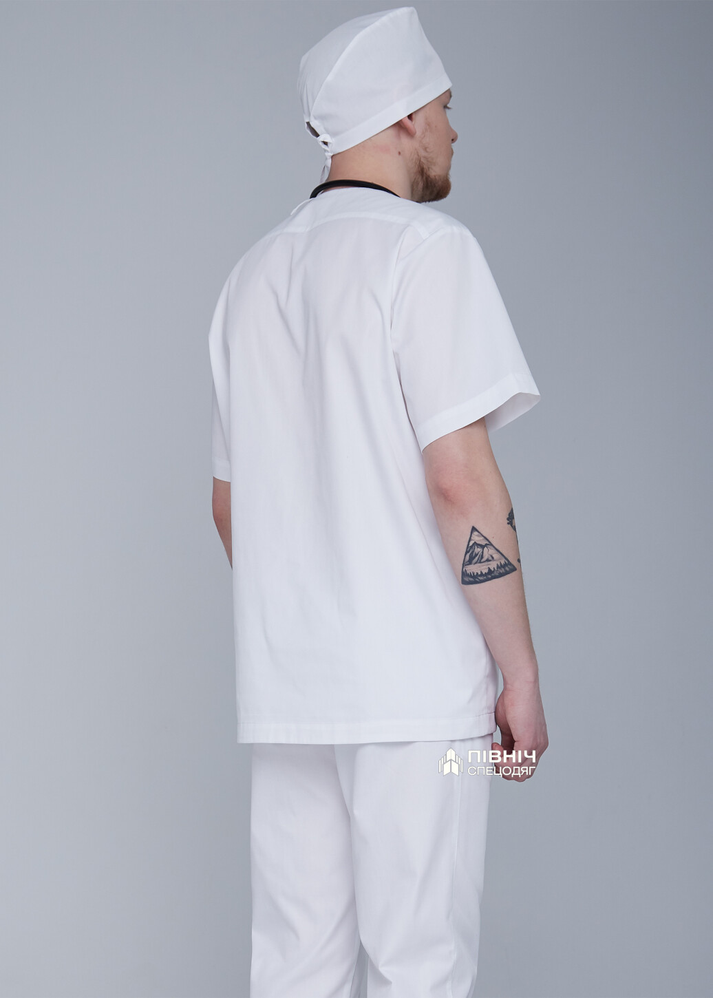 Surgical shirt for men "Yuri" white (3399136) фото 5
