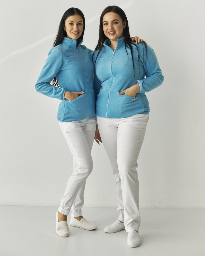 Medical sweatshirt women's fleece Dakota blue 406-333-842 (6613448) фото 5