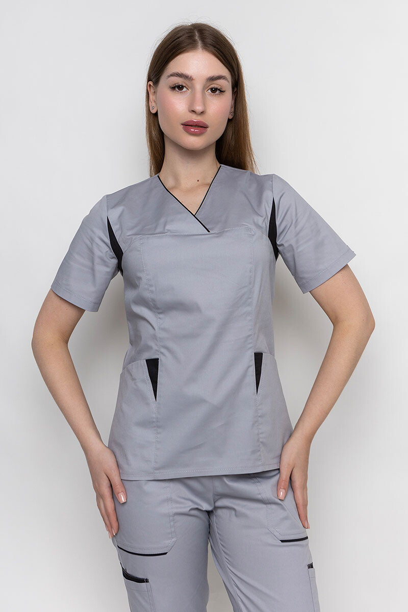 Medical stretch jacket Emelie-stretch. Smoke (5437006) фото 2
