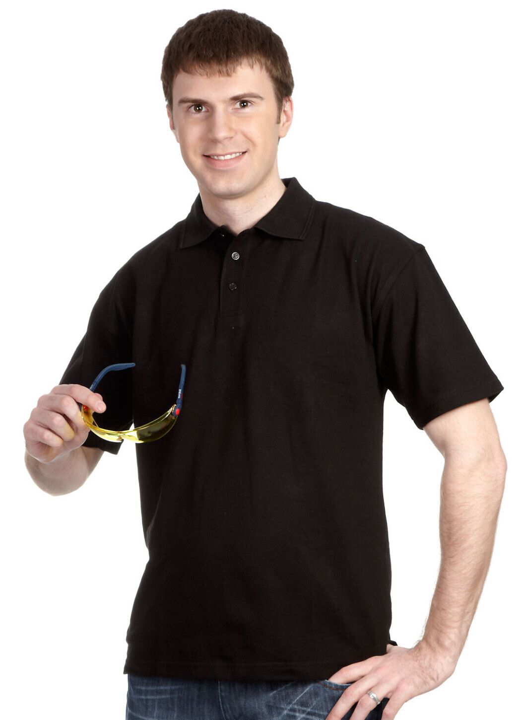 Work shirt polo "American Style" black 200 g/m2 (220031) фото 1