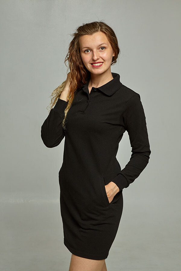 POLO classic dress, long sleeve. Black (544607) фото 2