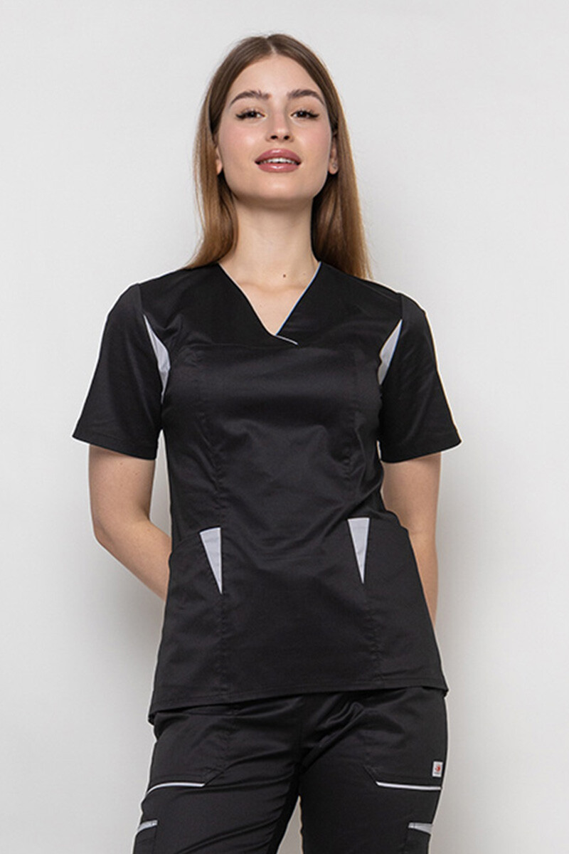 Medical stretch jacket Emelie-stretch. Black (5437007) фото 2