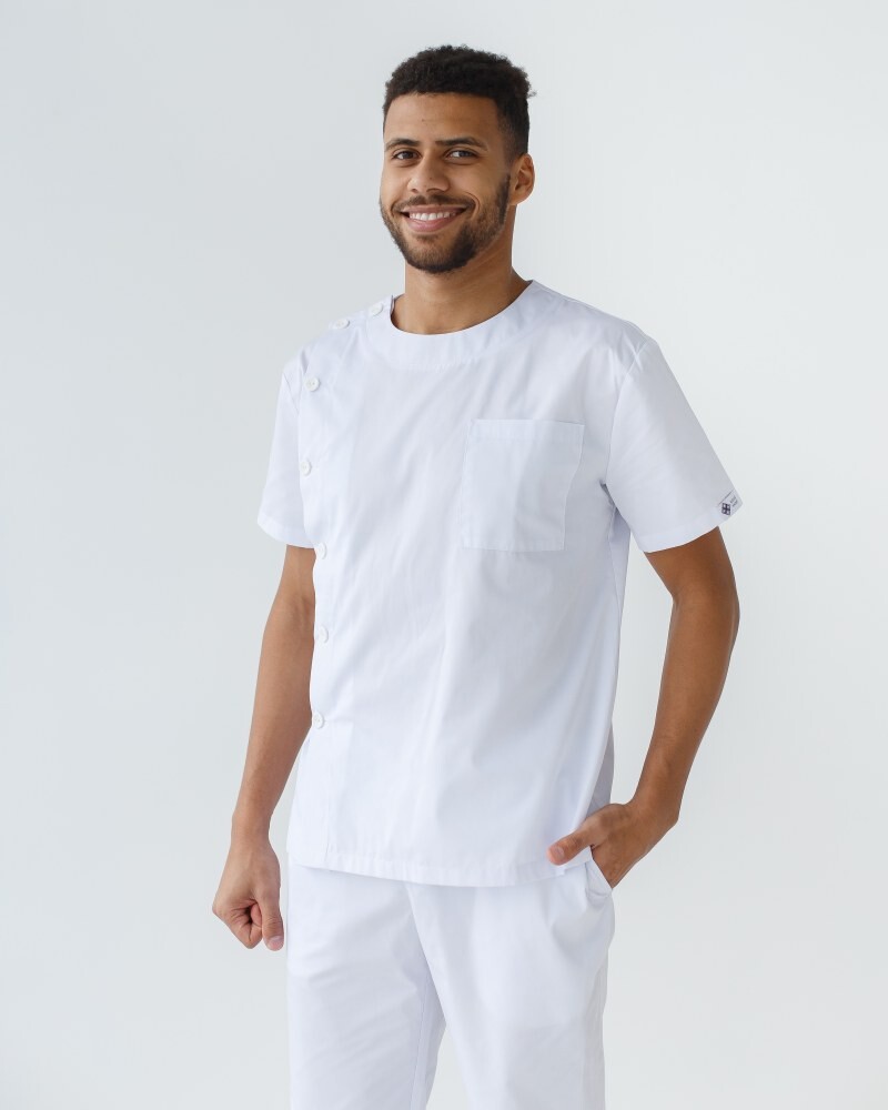 Медицинский костюм мужской Техас белый 136-324-677 (6613694) фото 3