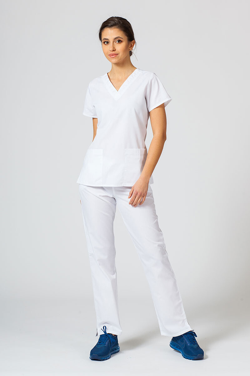 Women’s straight white medical pants (7700102) фото 6