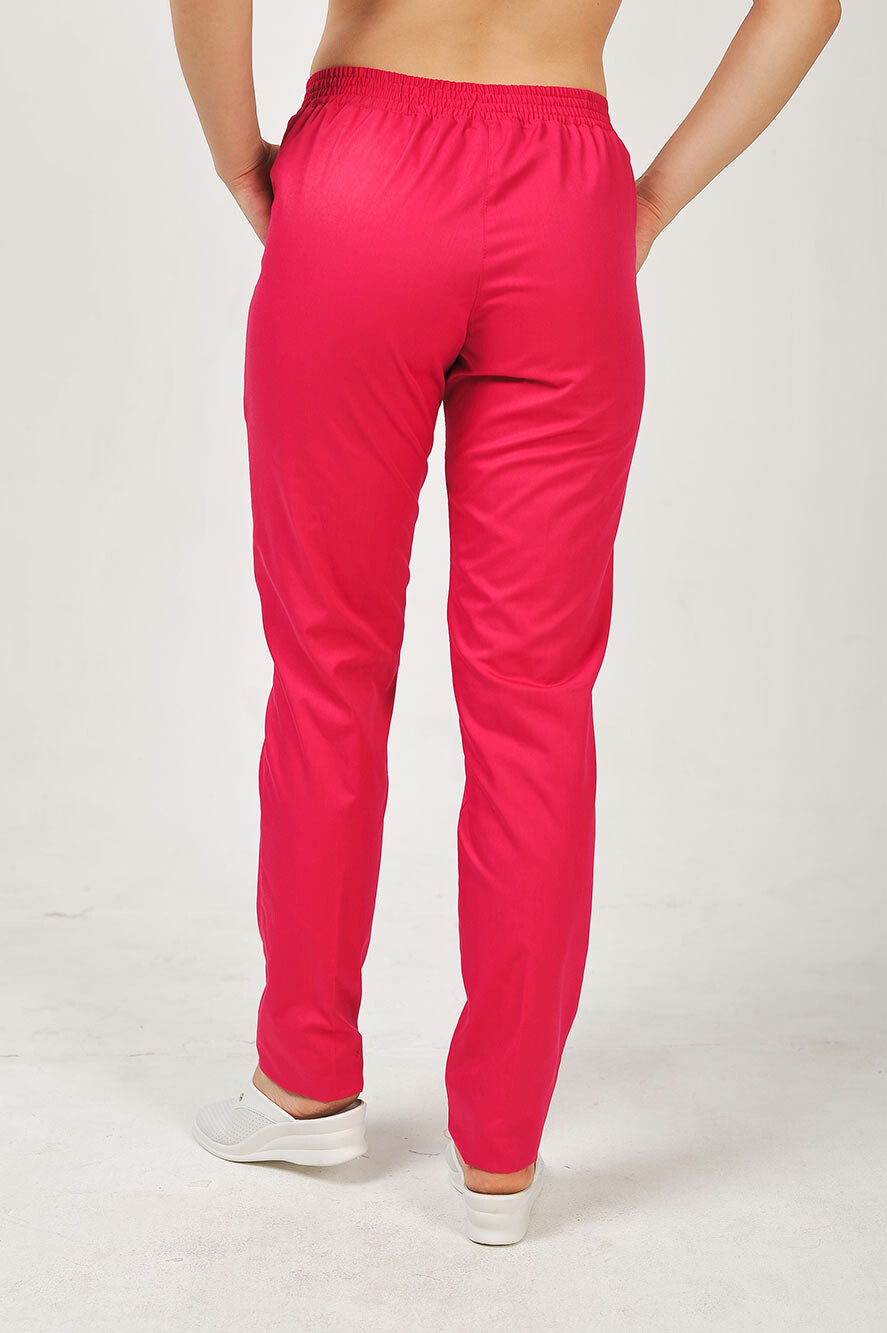 Костюм медицинский И-30+ Бр. зауженные. COTTON. Розовый / цветы / малина (544682) фото 9