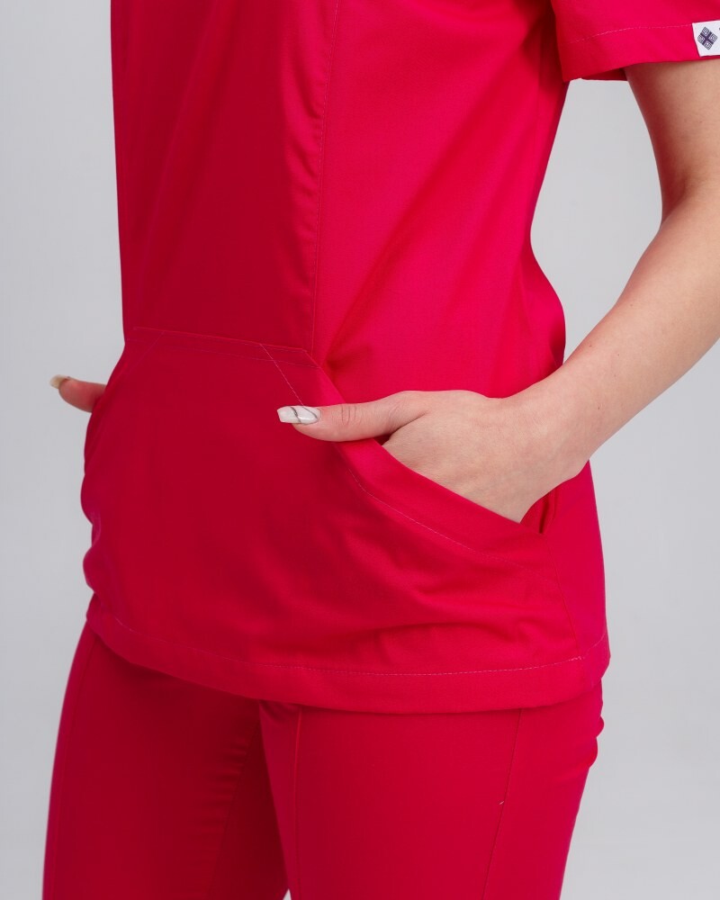 Medical shirt women's Topaz crimson 164-331-705 (6613528) фото 4