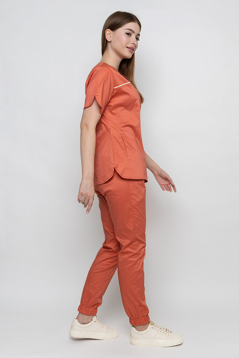 Athena stretch butterfly suit with joggers. Terracotta (5436946) фото 4