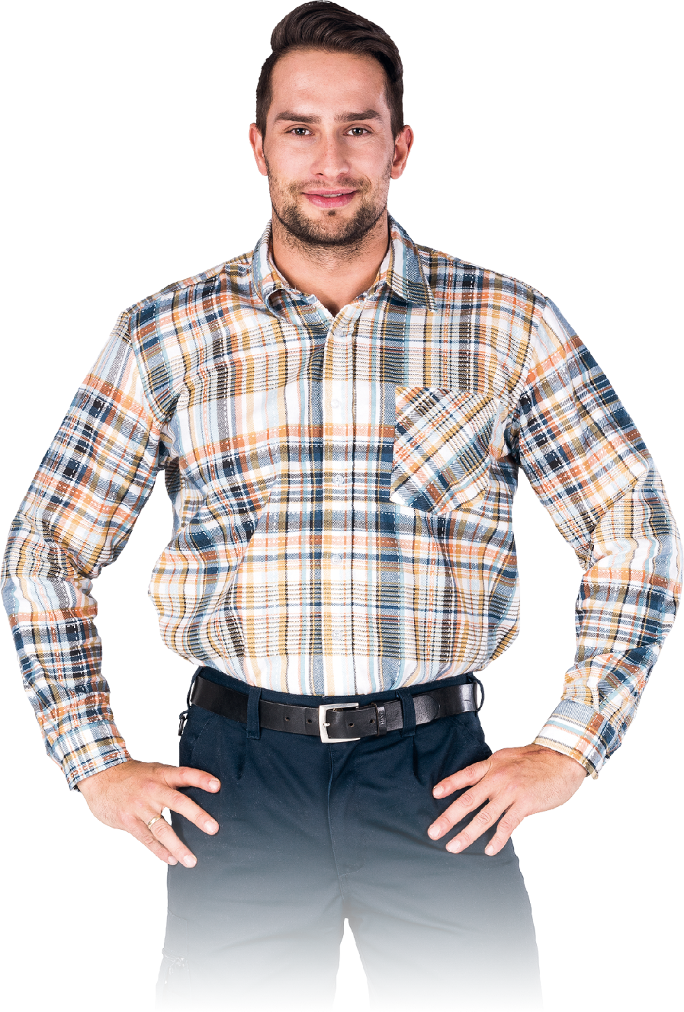 Work flannel shirt (100% cotton) KF- GBEP (4025) фото 1