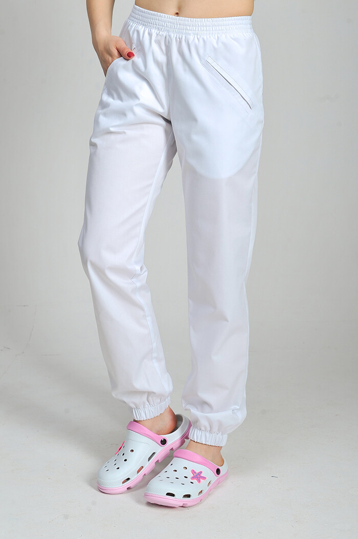 Medical joggers women's white. COTTON (544958) фото 2