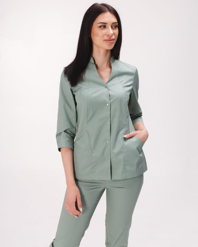 Медицинский костюм женский Элизабет оливковый 441-327-679 (6613365) фото 7
