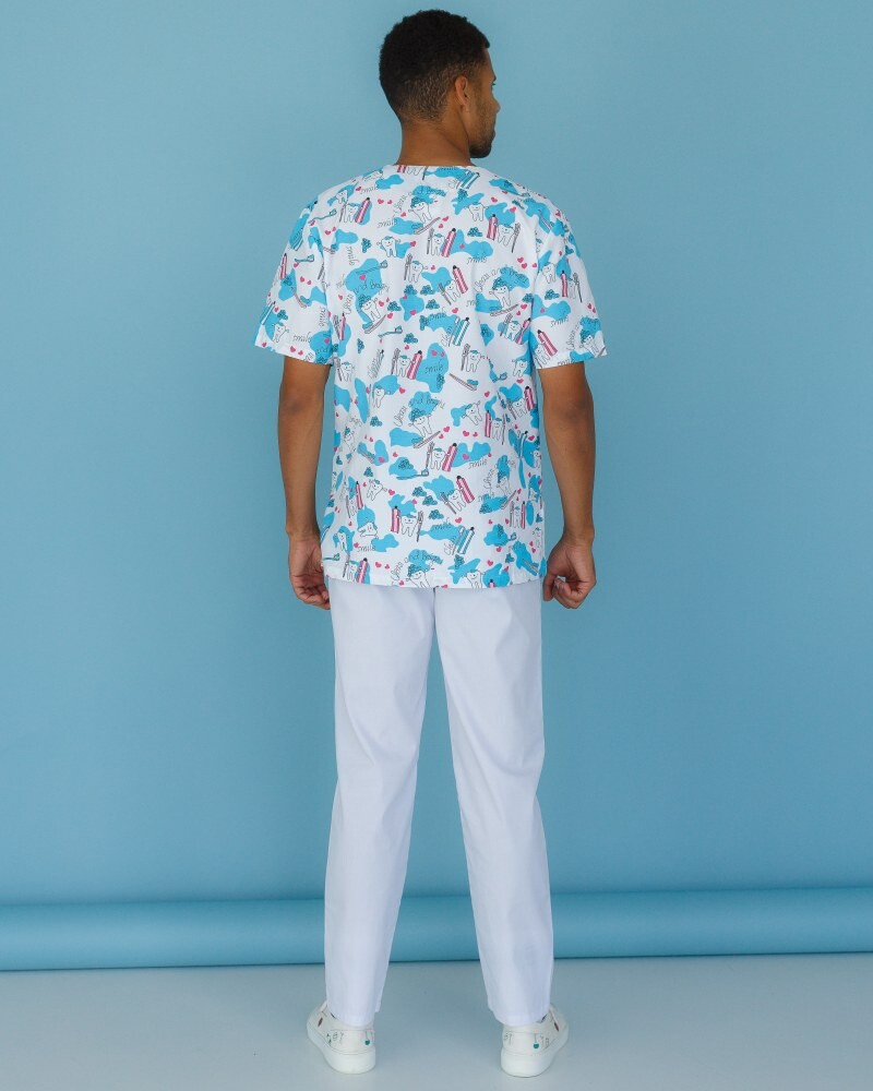 Medical suit with print men's Granite Teeth smile 131-324-626 (6613677) фото 2