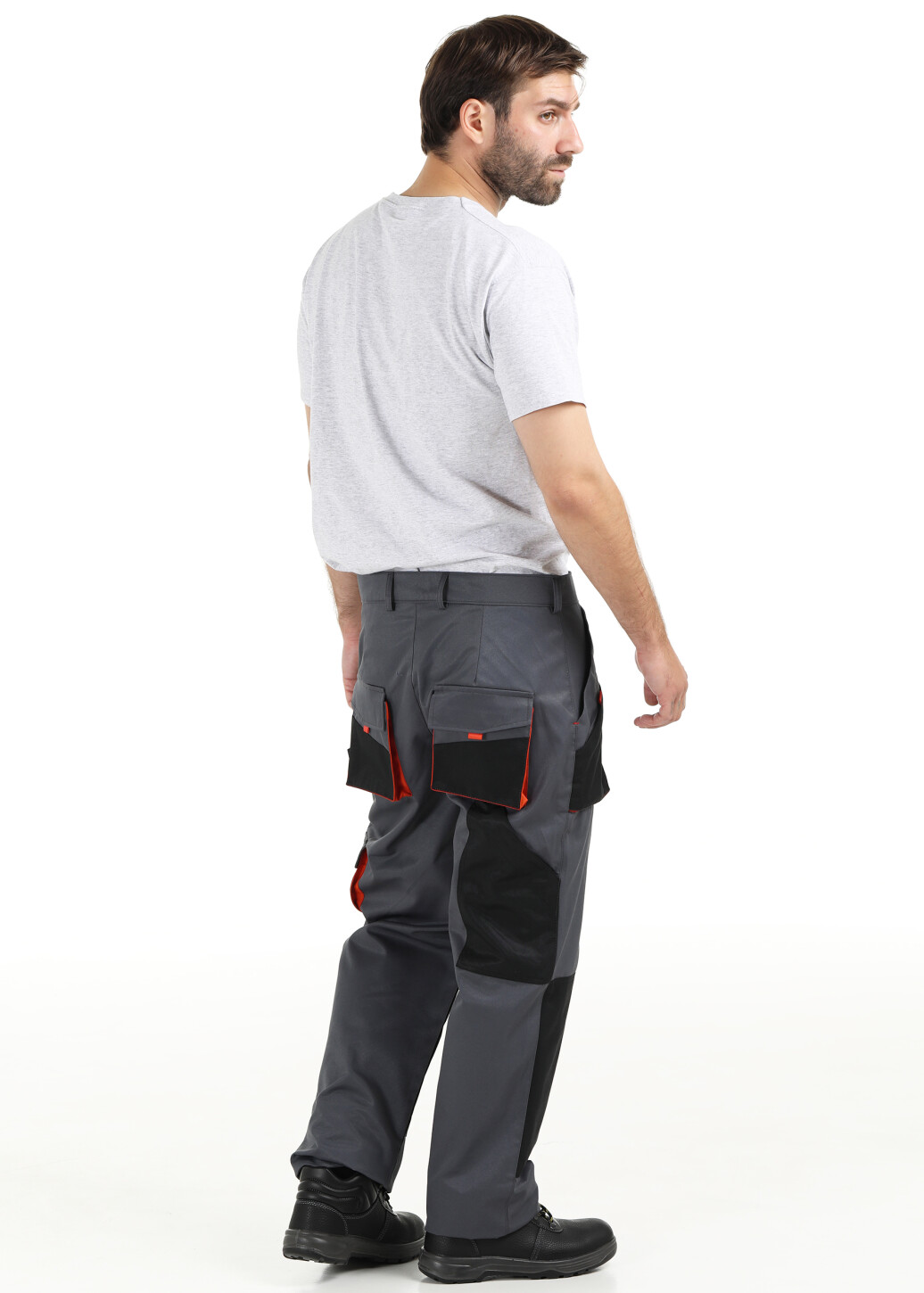 Work suit "TRITON" dark gray - pants and jacket (1276) фото 7
