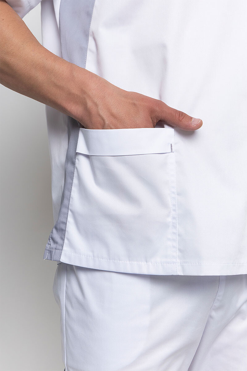 Medical jacket for men Manhattan. White (5437045) фото 4