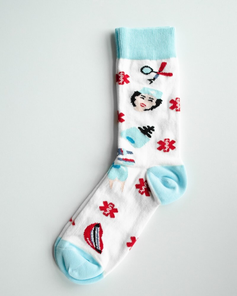Medical socks with Caduceus print 143-370-836 (6613880) фото 4