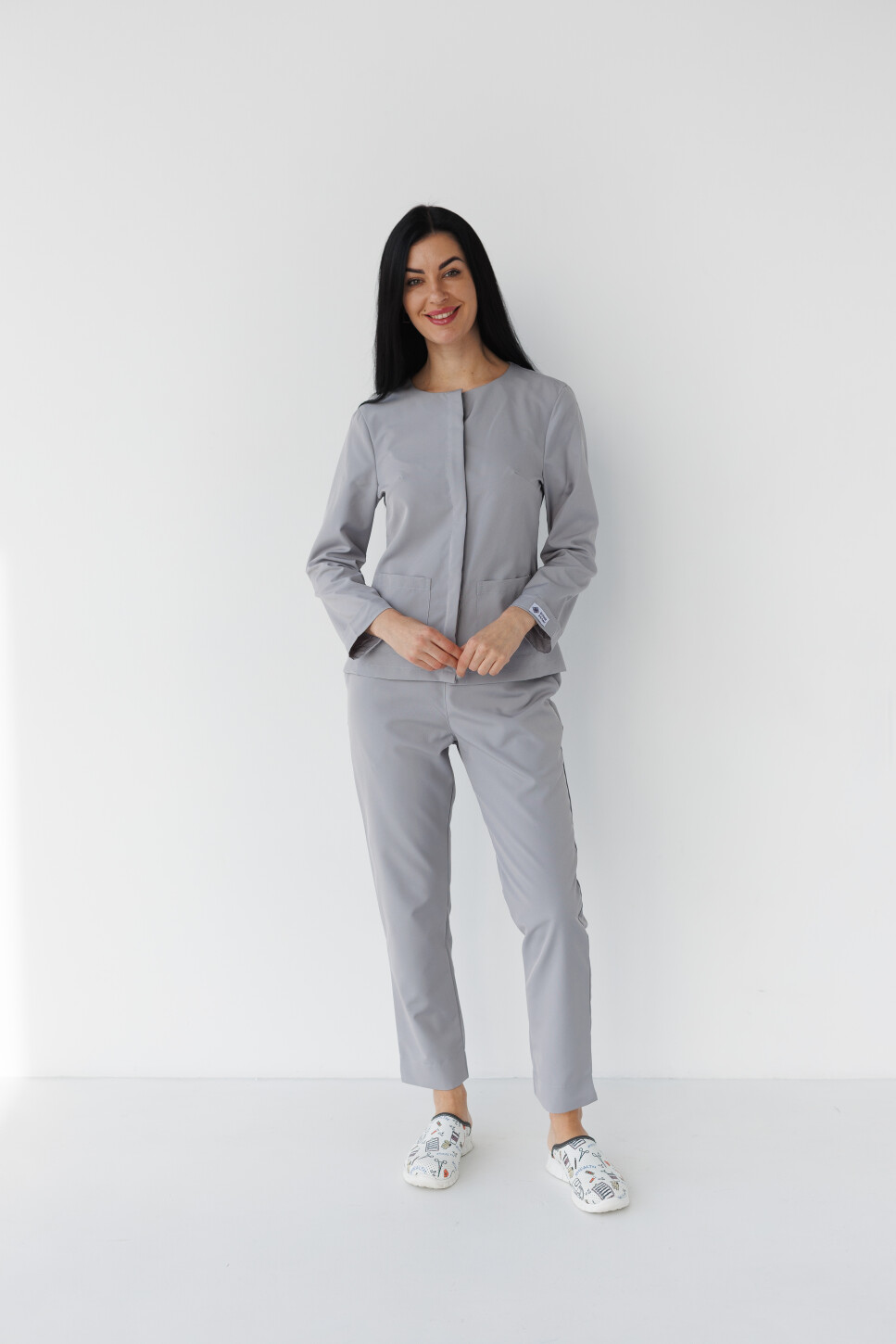 Women's medical suit Jacqueline gray (Viscose “Elite”) 440-328-927 (6624471) фото 1