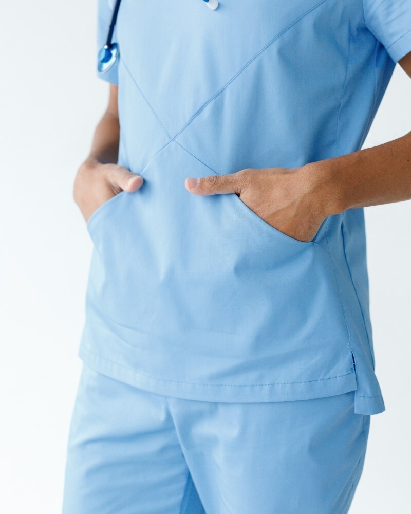 Medical suit for men Milan blue 134-333-708 (6613698) фото 4