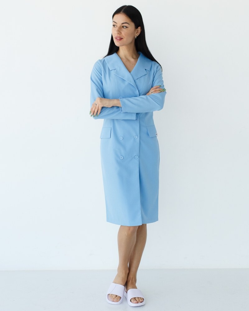 Medical gown women's Monica blue 356-333-677 (6613591) фото 7