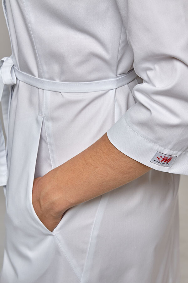 Asia dressing gown. COTTON. White (544812) фото 9