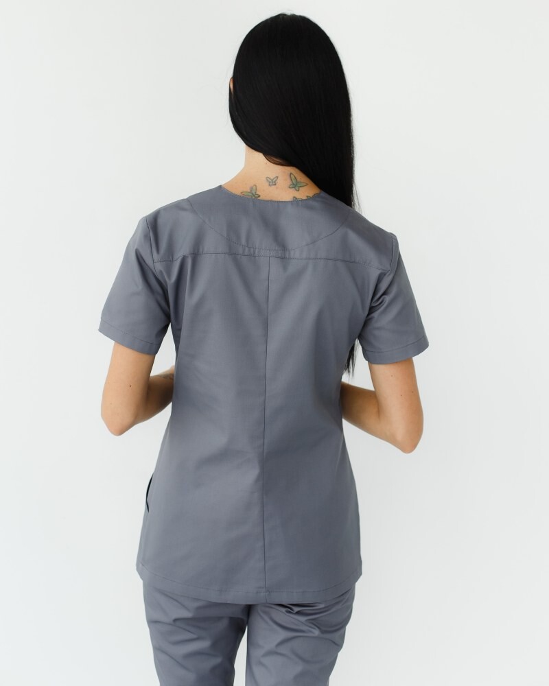 Medical shirt women's Topaz dark gray 164-408-705 (6613526) фото 2