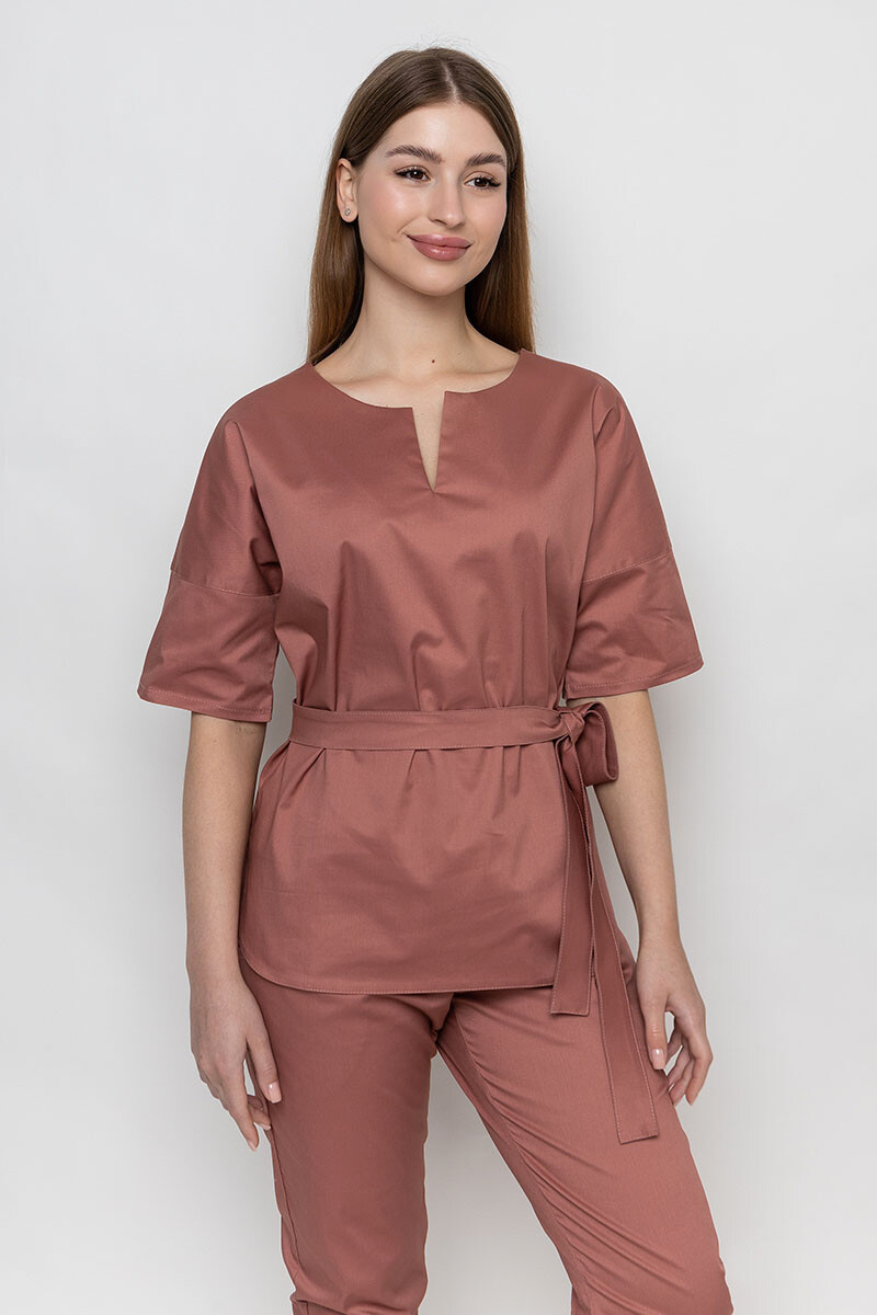 Stretch surgical jacket Rio-stretch. Dry rose (5436999) фото 2