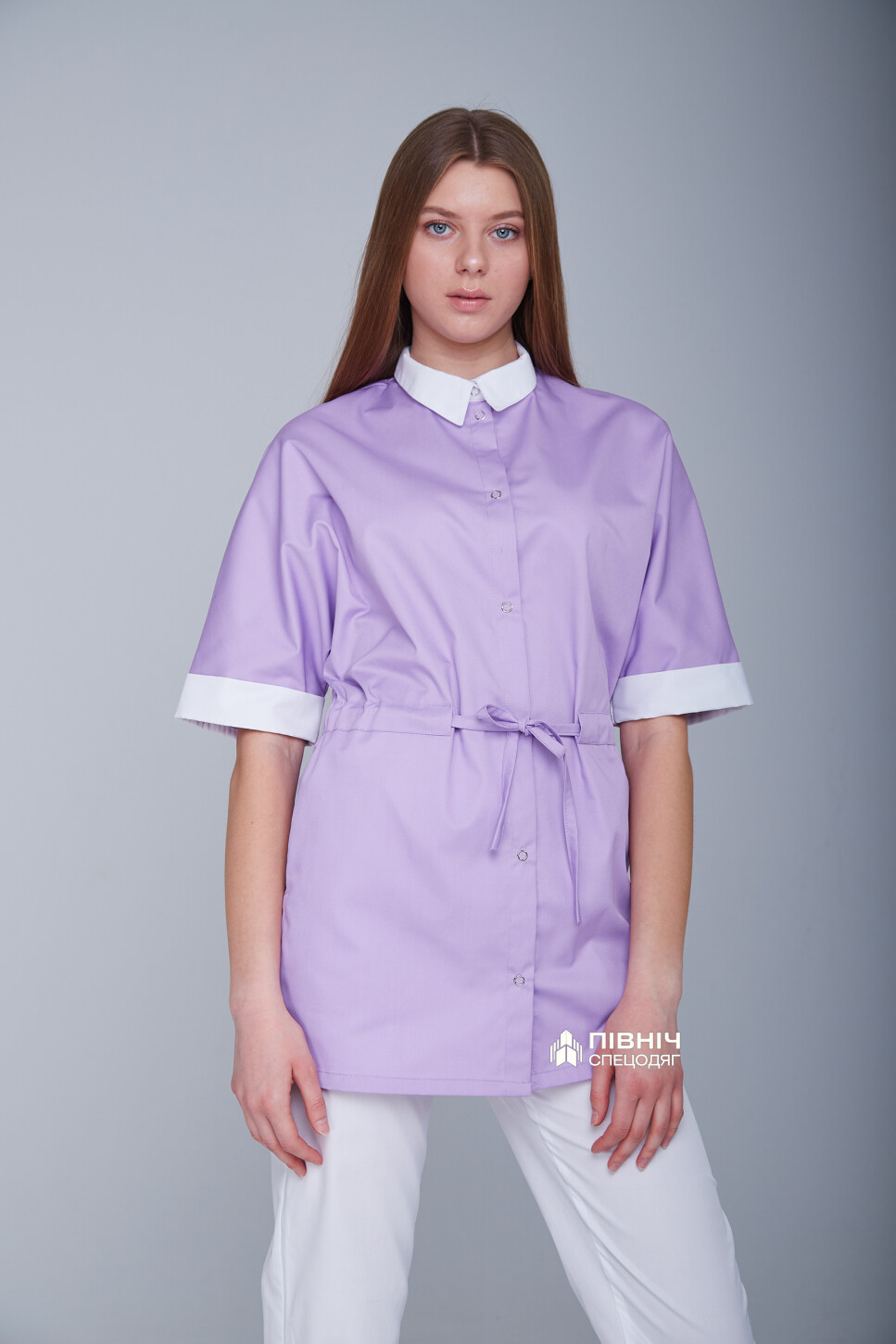 Women's medical blouse "Daria" lilac (3399105) фото 3