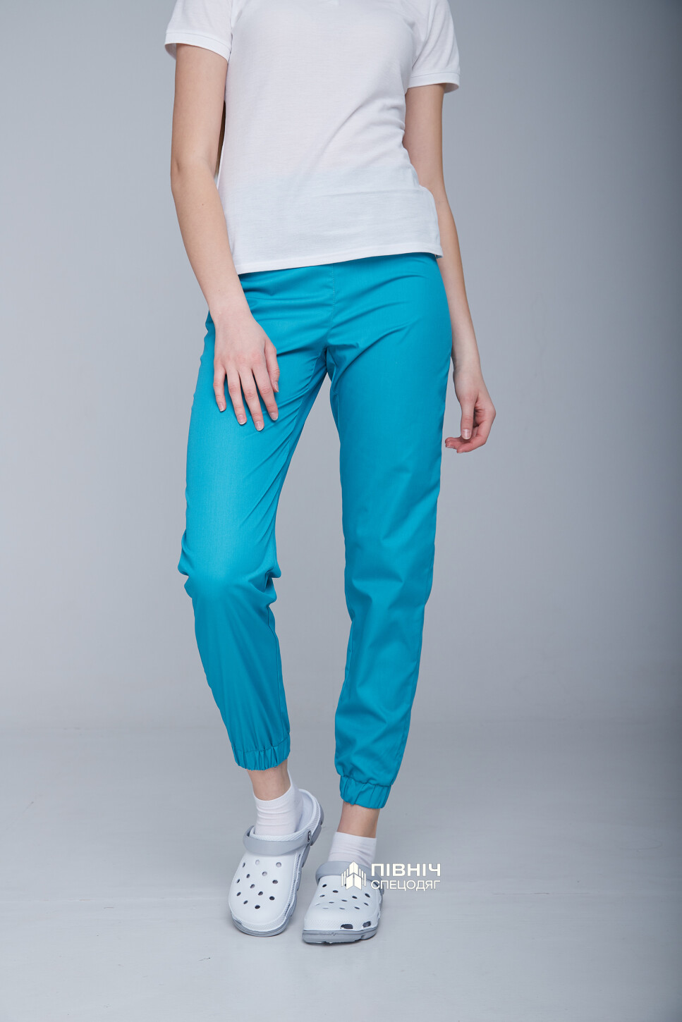 Women's medical trousers "Monica" turquoise (3399116) фото 9