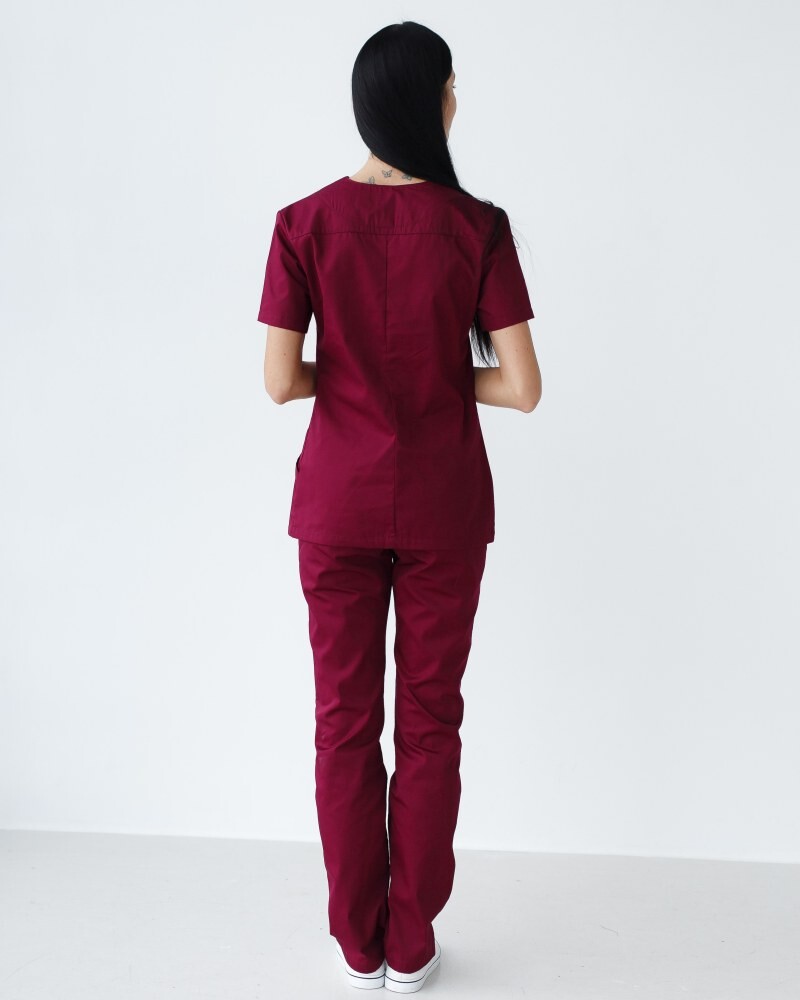 Medical shirt women's Topaz marsala 164-326-705 (6613501) фото 2