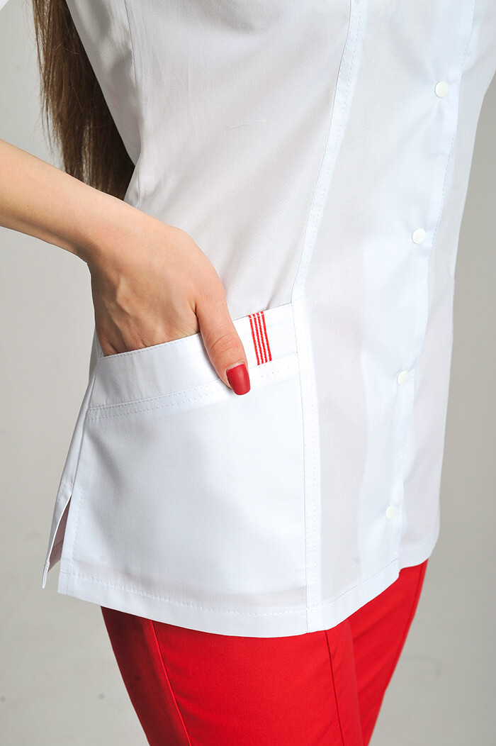 Isabella Jacket. White with red (trim) (544990) фото 5