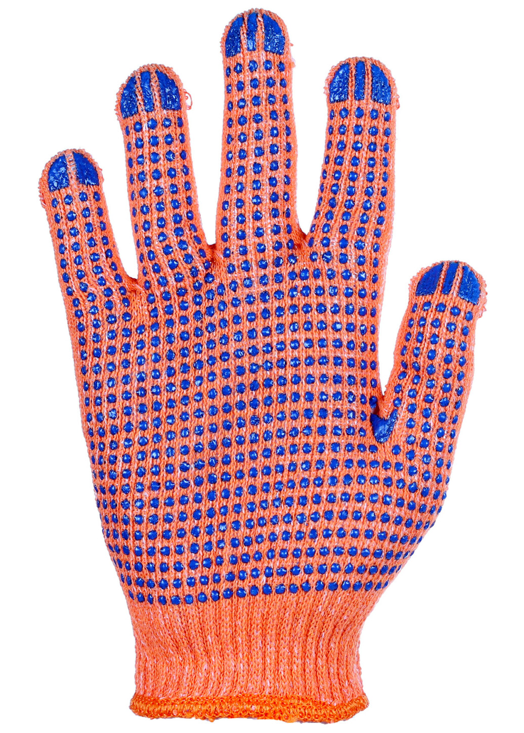 Gloves with PVC dots orange (32009) фото 1