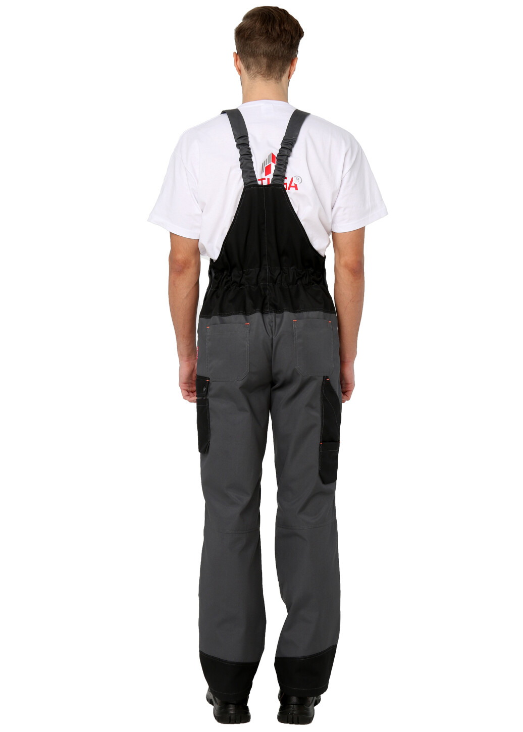 Suit worker "DIESEL" dark gray - semi-overalls and jacket (1282) фото 6