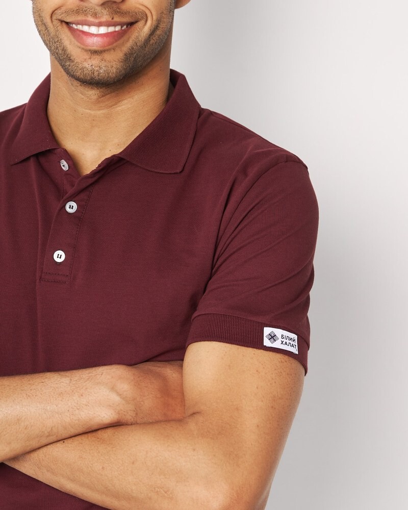 Men's medical polo cherry 148-416-677 (6613763) фото 7