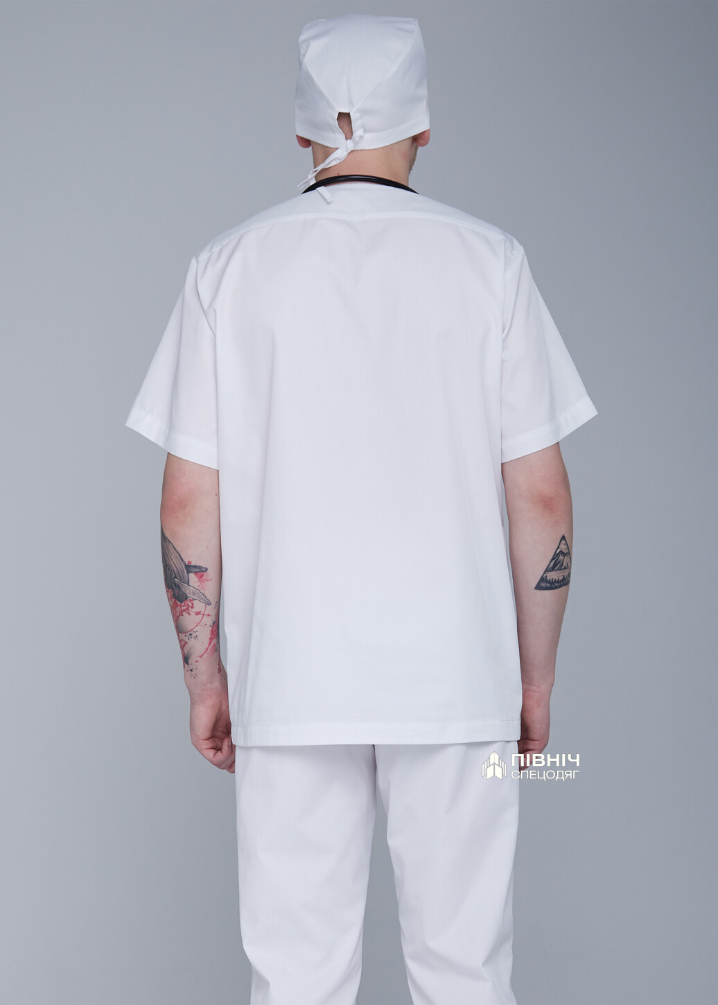 Surgical shirt for men "Yuri" white (3399136) фото 6