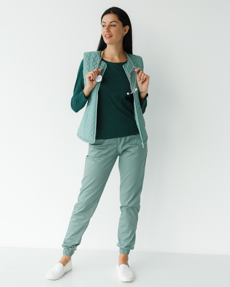 Medical insulated vest women's Geneva olive 366-327-844 (6613197) фото 2